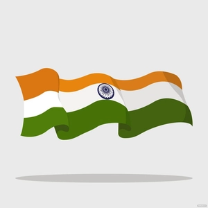 Flying Indian Flag Vector