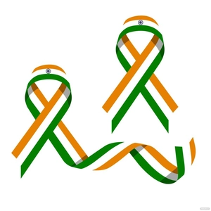 Ribbon Indian Flag Vector