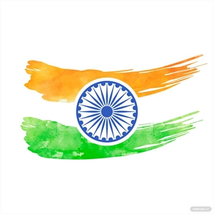 Watercolor Indian Flag Vector