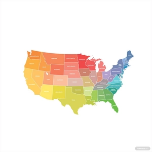 Modern USA Map Vector