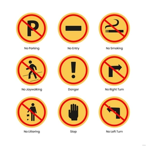 Circle Warning Sign Vector