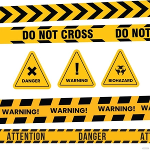Yellow Warning Signs Vector