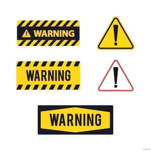 Transparent Warning Sign Vector