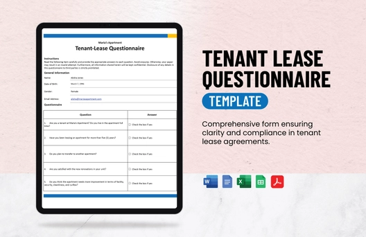 Tenant-Lease Questionnaire