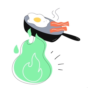 Green Fire Illustration