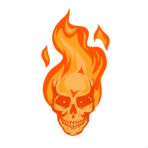Skull Fire Illustration
