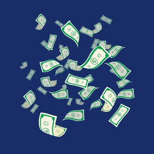 Money Falling Illustration