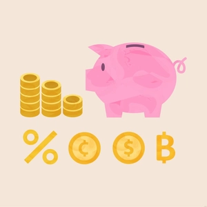 Watercolor Money Illustration