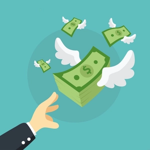Flying Money Illustration