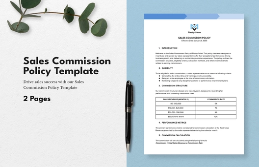 Sales Commission Policy Template
