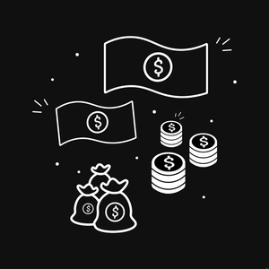 White Money Illustration