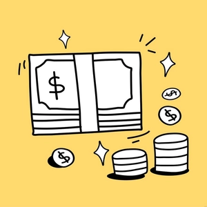 Money Doodle Illustration