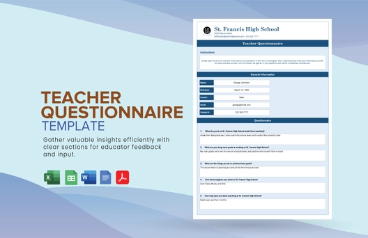 Teacher Questionnaire Teacher Questionnaire