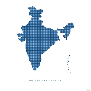 Dotted India Map Vector