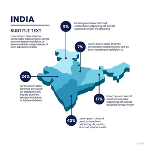 Infographic India Map Vector