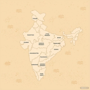 Vintage India Map Vector