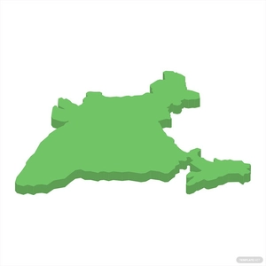 3D India Map Vector