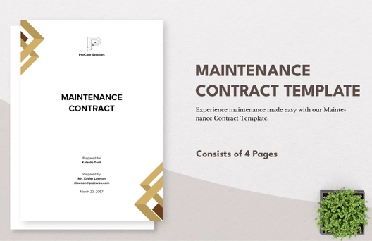 Maintenance Contract Template Maintenance Contract Template