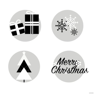 Black and White Christmas Vector