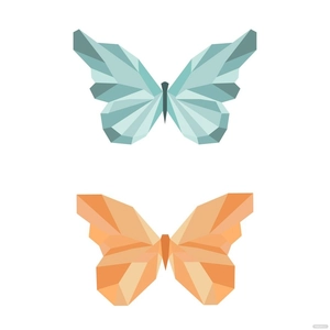 Geometric Butterfly Vector