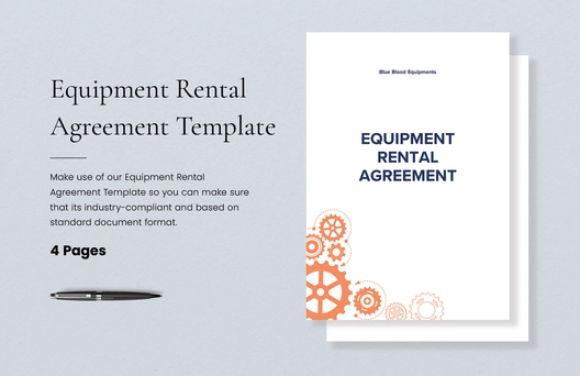 Equipment Rental Agreement Template