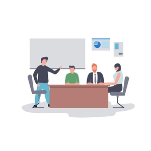 Office Meeting Illustration