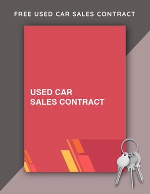 Used Car Sales Contract Template Used Car Sales Contract Template
