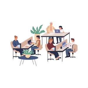 Office Environment Illustration
