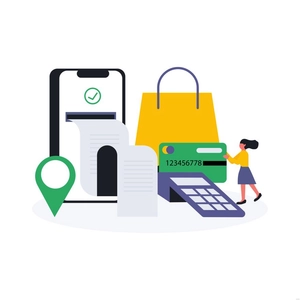 Online Transaction Illustration