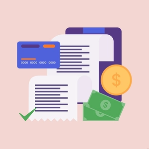 Money Receipt Illustration