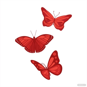 Red Butterfly Vector