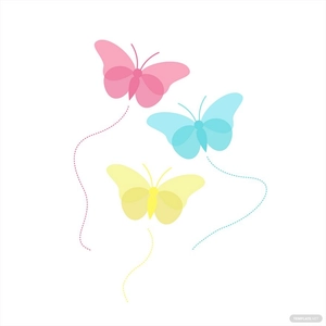 Round Butterfly Vector