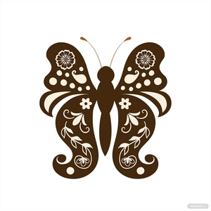 Tribal Butterfly Vector