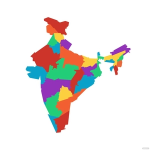 Abstract India Map Vector