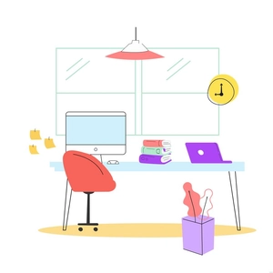 Office Interior Illustration