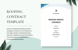 Roofing Contract Template Roofing Contract Template
