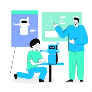 Futuristic Classroom Illustration
