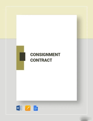 Consignment Contract Template