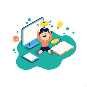 Kids Technology Illustration