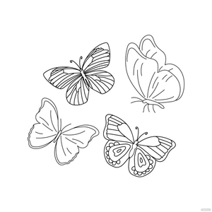 Butterfly Outline Vector
