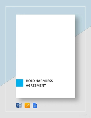 Hold Harmless Agreement Template