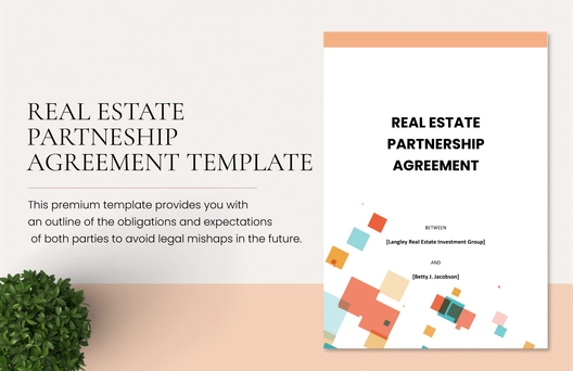 Real Estate Partnership Agreement Template
