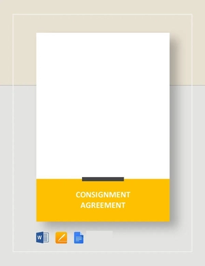 Simple Consignment Agreement Template Simple Consignment Agreement Template