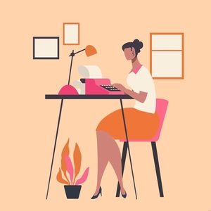 Retro Office Illustration