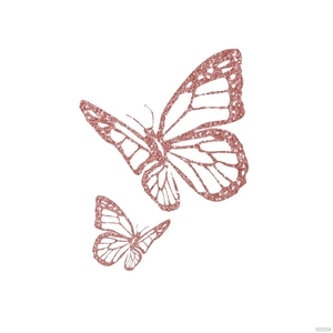 Glitter Butterfly Vector