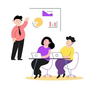 Transparent Office Illustration