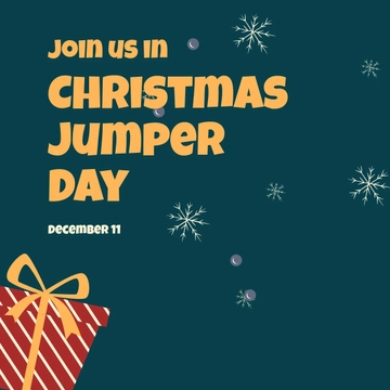 Free Christmas Jumper Day Instagram Post Template to Edit Online