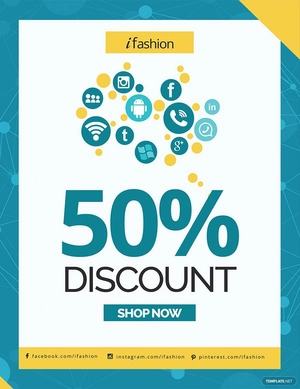 Social Media Discount Flyer Template