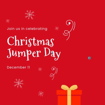 Free Christmas Jumper Day Charity Instagram Post Template to Edit Online
