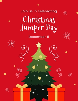 Christmas Jumper Day Charity Flyer Template